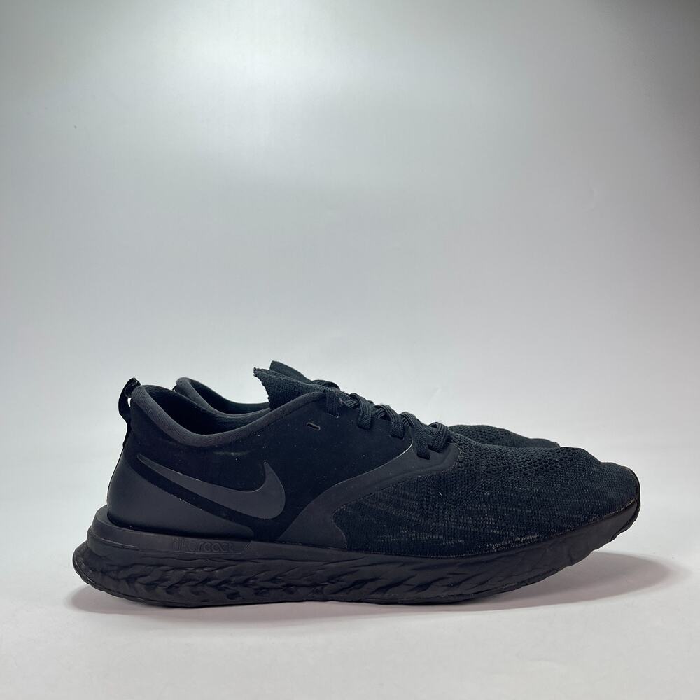 Nike Odyssey React Flyknit 2 Black Running Shoes AH1015-003 Men's Size 10.5